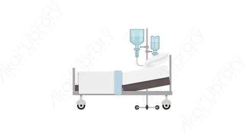AE模板 51-medical-bed-2病床MG扁平卡通医疗医院元素图标