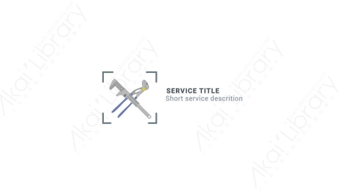 AE模板 03-service-title扳手卡尺MG扁平动画卡通图标场景