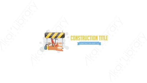 AE模板 08-construction-title施工维修MG扁平动画卡通图标场景