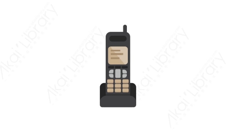 AE模板 26-phone-4电话座机MG扁平卡通科学科技电器元素图标