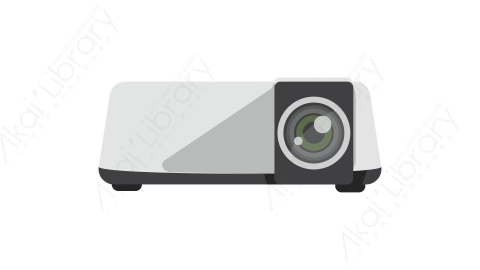 AE模板 29-projector-1投影仪MG扁平卡通科学科技电器元素图标
