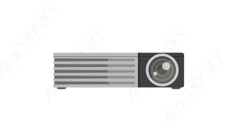 AE模板 31-projector-3投影仪MG扁平卡通科学科技电器元素图标