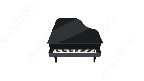 AE模板 11-piano钢琴MG扁平卡通娱乐表演元素图标