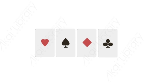 AE模板 12-playing-cards扑克牌MG扁平卡通娱乐表演元素图标