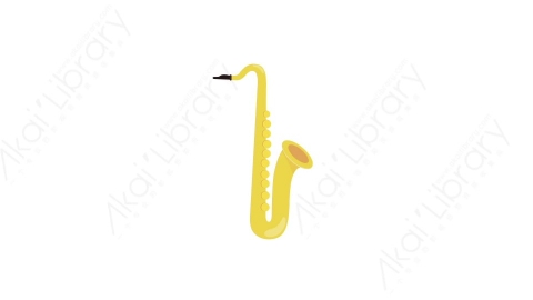 AE模板 15-saxophone萨克斯管MG扁平卡通娱乐表演元素图标
