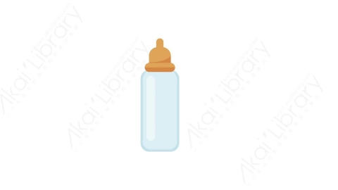AE模板 01-baby-bottle婴儿奶瓶MG扁平卡通婴儿小孩玩具元素图标