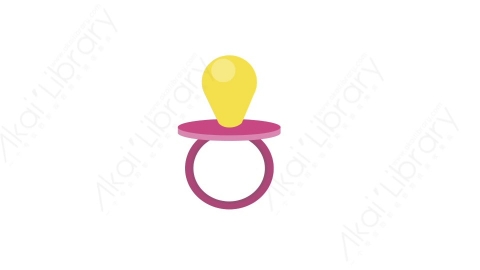 AE模板 03-pacifier奶嘴MG扁平卡通婴儿小孩玩具元素图标