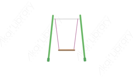 AE模板 07-swing-2秋千MG扁平卡通婴儿小孩玩具元素图标