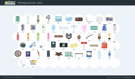 AE模板 MG扁平卡通背景道具元素图标包-icons__bg-props