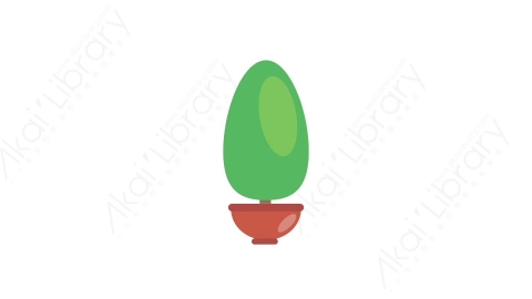 AE模板 08-bg-props-vol4盆栽植物MG扁平卡通背景道具元素图标