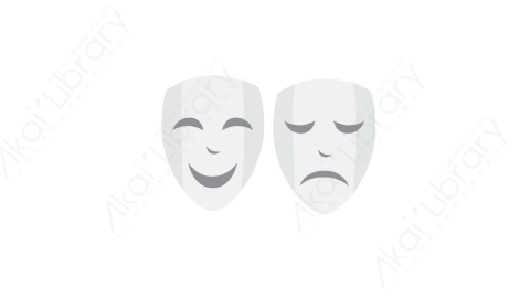 AE模板 03-theatre-mask面具MG扁平卡通节日马戏团元素图标