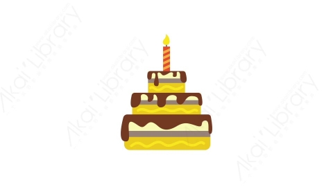 AE模板 108-cake蛋糕MG扁平卡通节日马戏团元素图标