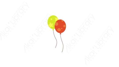 AE模板 114-balloon气球MG扁平卡通节日马戏团元素图标