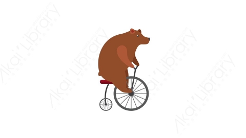 AE模板 51-circus_bear马戏团熊MG扁平卡通节日马戏团元素图标