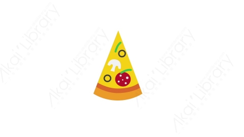 AE模板 59-pizza披萨MG扁平卡通节日马戏团元素图标