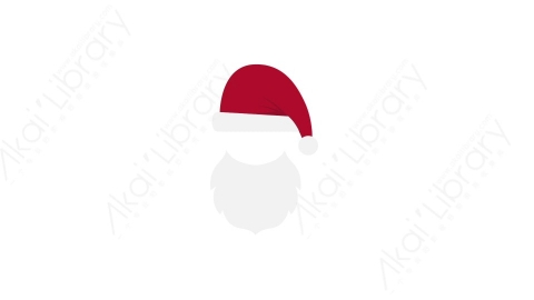 AE模板 77-christmas_hat圣诞节帽子胡子MG扁平卡通节日马戏团元素图标