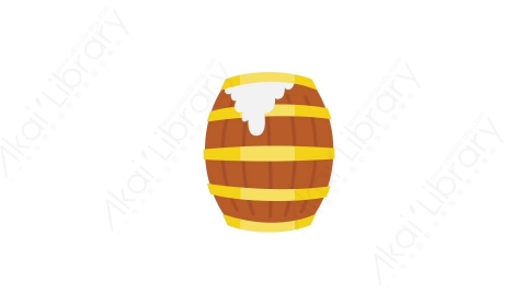 AE模板 88-beer_barrel酒桶MG扁平卡通节日马戏团元素图标