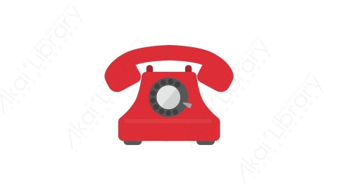AE模板 10-telephone-2电话座机MG扁平卡通手机电话元素图标