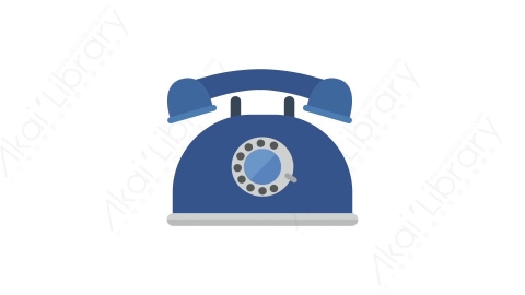 AE模板 13-telephone-5电话座机MG扁平卡通手机电话元素图标