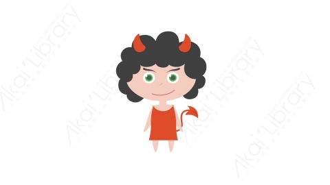 AE模板 29-devil-2恶魔MG扁平卡通手机电话元素图标