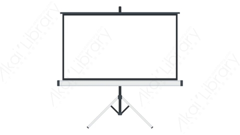 AE模板 18-screen-2投影仪幕布MG扁平动画卡通手机平板电脑幕布