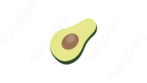 AE模板 01-avocado鳄梨水果MG扁平卡通食物蔬菜水果元素图标
