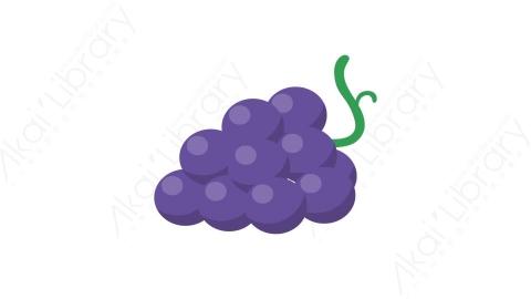 AE模板 33-grapes-2葡萄水果MG扁平卡通食物蔬菜水果元素图标