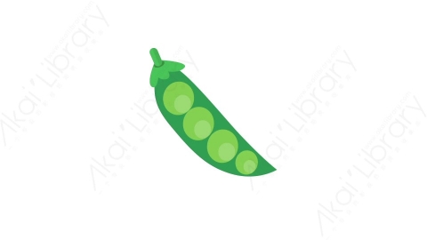 AE模板 60-peas豌豆蔬菜MG扁平卡通食物蔬菜水果元素图标
