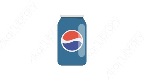 AE模板 80-soda-1百事可乐苏打水罐子MG扁平卡通食物蔬菜水果元素图标