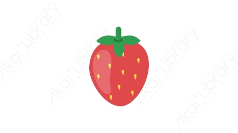 AE模板 84-strawberry草莓水果MG扁平卡通食物蔬菜水果元素图标