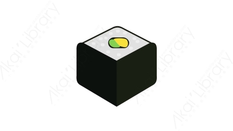 AE模板 86-sushi-2寿司MG扁平卡通食物蔬菜水果元素图标
