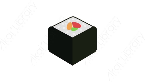AE模板 87-sushi-3寿司MG扁平卡通食物蔬菜水果元素图标