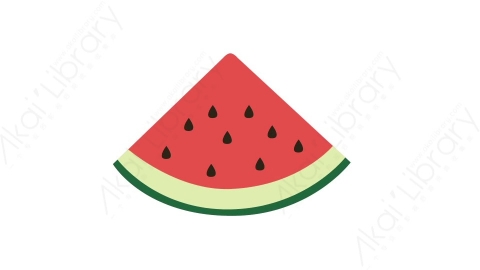 AE模板 90-watermelon-2西瓜水果MG扁平卡通食物蔬菜水果元素图标