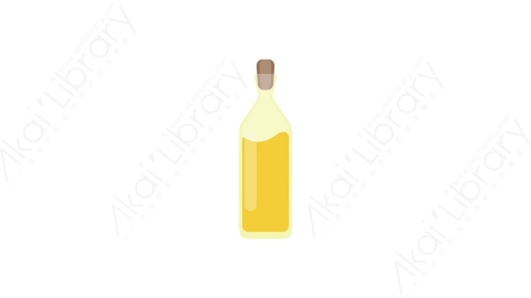 AE模板 91-wine料酒MG扁平卡通食物蔬菜水果元素图标