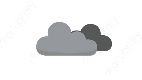 AE模板 01-storm-cloud-1乌云MG扁平卡通天气元素图标