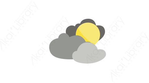 AE模板 02-storm-cloud-2乌云太阳MG扁平卡通天气元素图标