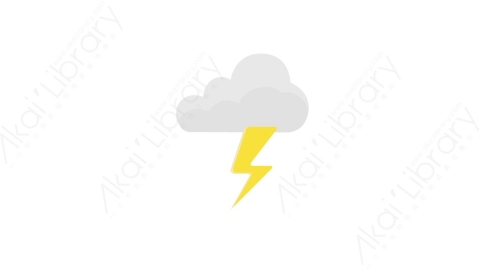 AE模板 04-storm-cloud-4乌云闪电MG扁平卡通天气元素图标