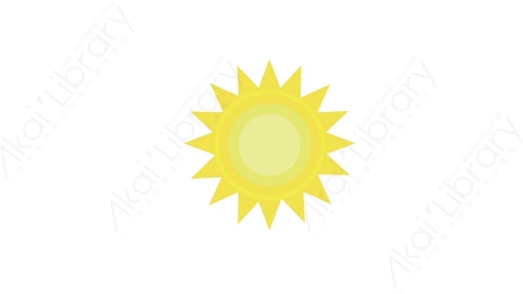 AE模板 12-sun-2太阳MG扁平卡通天气元素图标