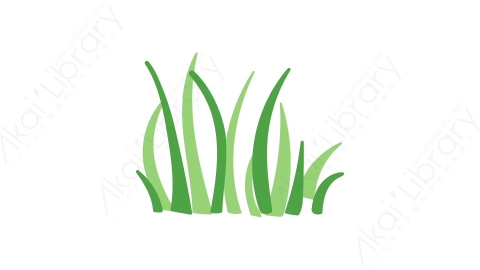 AE模板 01-grass草丛灌木植物MG扁平卡通自然生态元素图标
