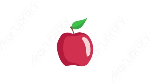 AE模板 02-apple苹果MG扁平卡通自然生态元素图标