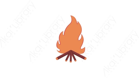 AE模板 13-fire-3火焰燃烧MG扁平卡通自然生态元素图标
