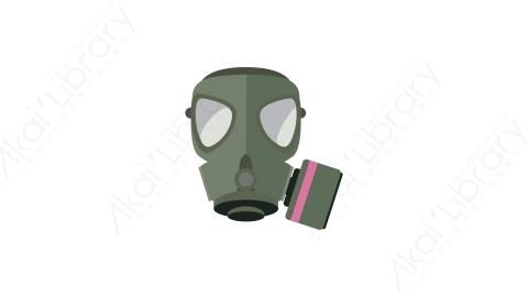 AE模板 16-gas-mask-1防毒面具MG扁平卡通自然生态元素图标