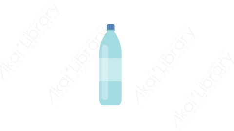 AE模板 19-bottle矿泉水瓶子MG扁平卡通自然生态元素图标