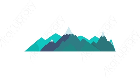 AE模板 03-mountain-2山峰MG扁平卡通自然元素图标