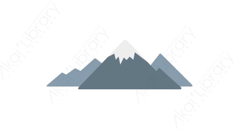 AE模板 04-mountain-3山峰雪山MG扁平卡通自然元素图标