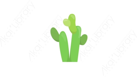 AE模板 05-cactus-1仙人掌植物MG扁平卡通自然元素图标