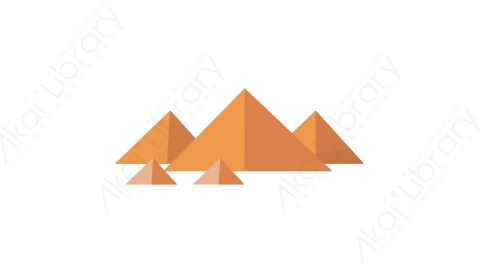 AE模板 11-pyramid金字塔MG扁平卡通自然元素图标