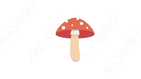 AE模板 30-mushroom-10蘑菇MG扁平卡通自然元素图标