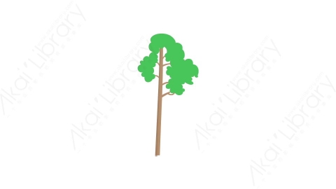 AE模板 33-tree-1树木植物森林MG扁平卡通自然元素图标