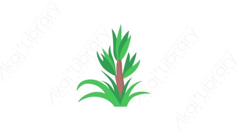 AE模板 35-tree-3树木植物森林MG扁平卡通自然元素图标